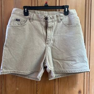 Vintage Riders Denim High Rise Mom Jean Shorts - Light Brown